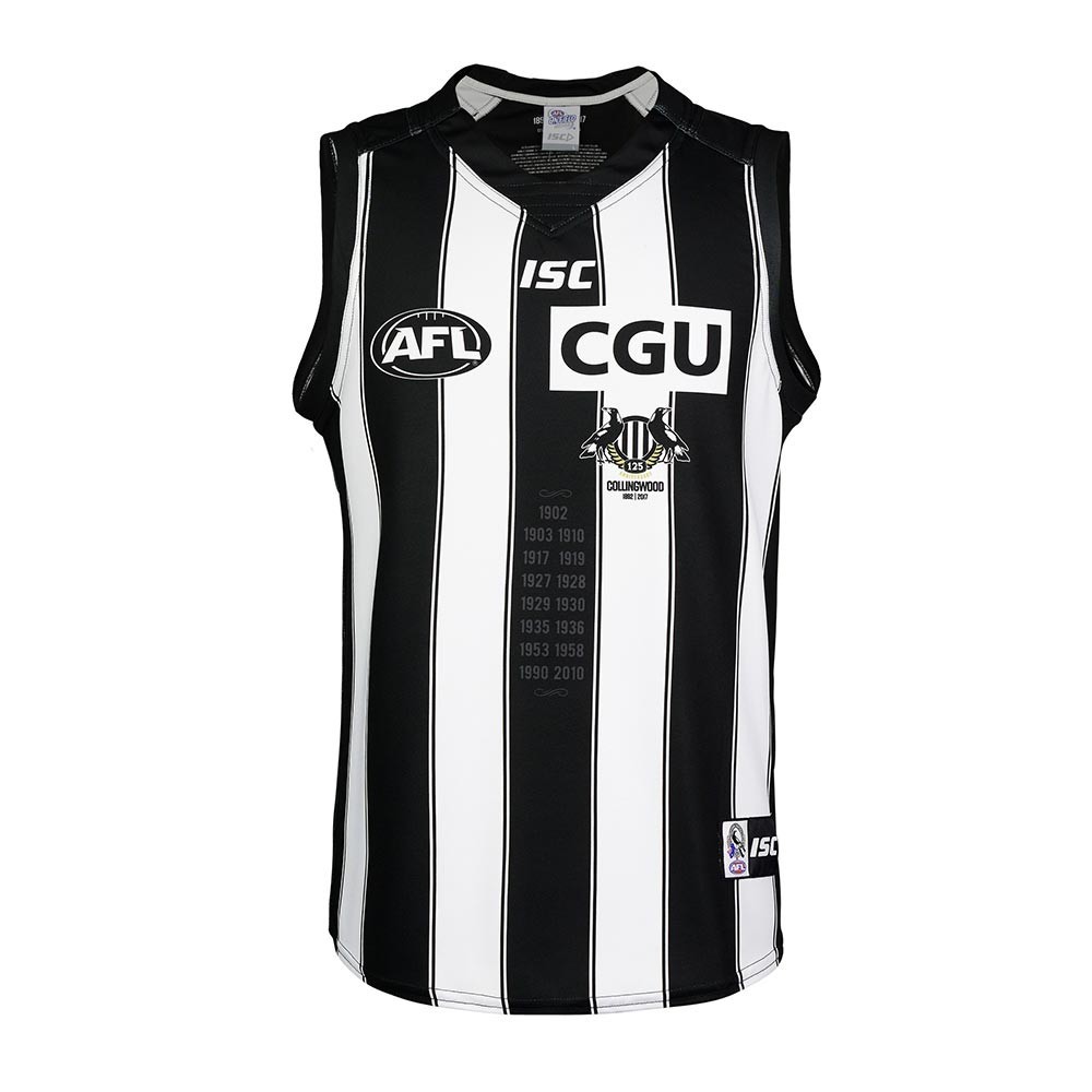 Collingwood Magpies 125 Anniversary Guernsey No Number AFL