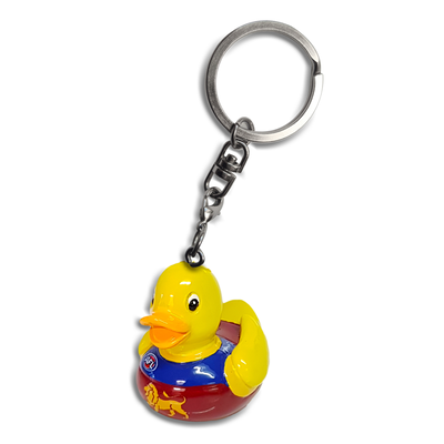 Rubber Duck Keyring Brisbane Lions